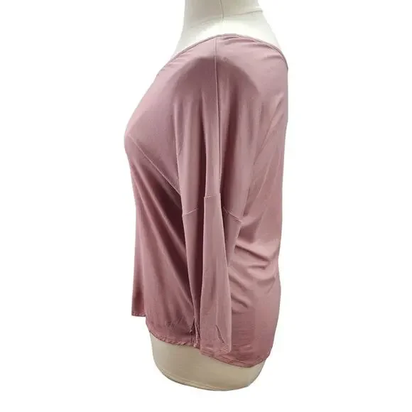 NWT Tahari Women’s Knit Top XL Pink V-Neck 3/4 Sleeve Stretch Pullover Casual - Picture 5 of 11